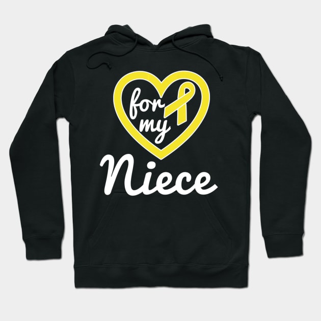 Sarcoma Cancer Shirt for Niece Ribbon Awareness Products Hoodie by ChristianCrecenzio